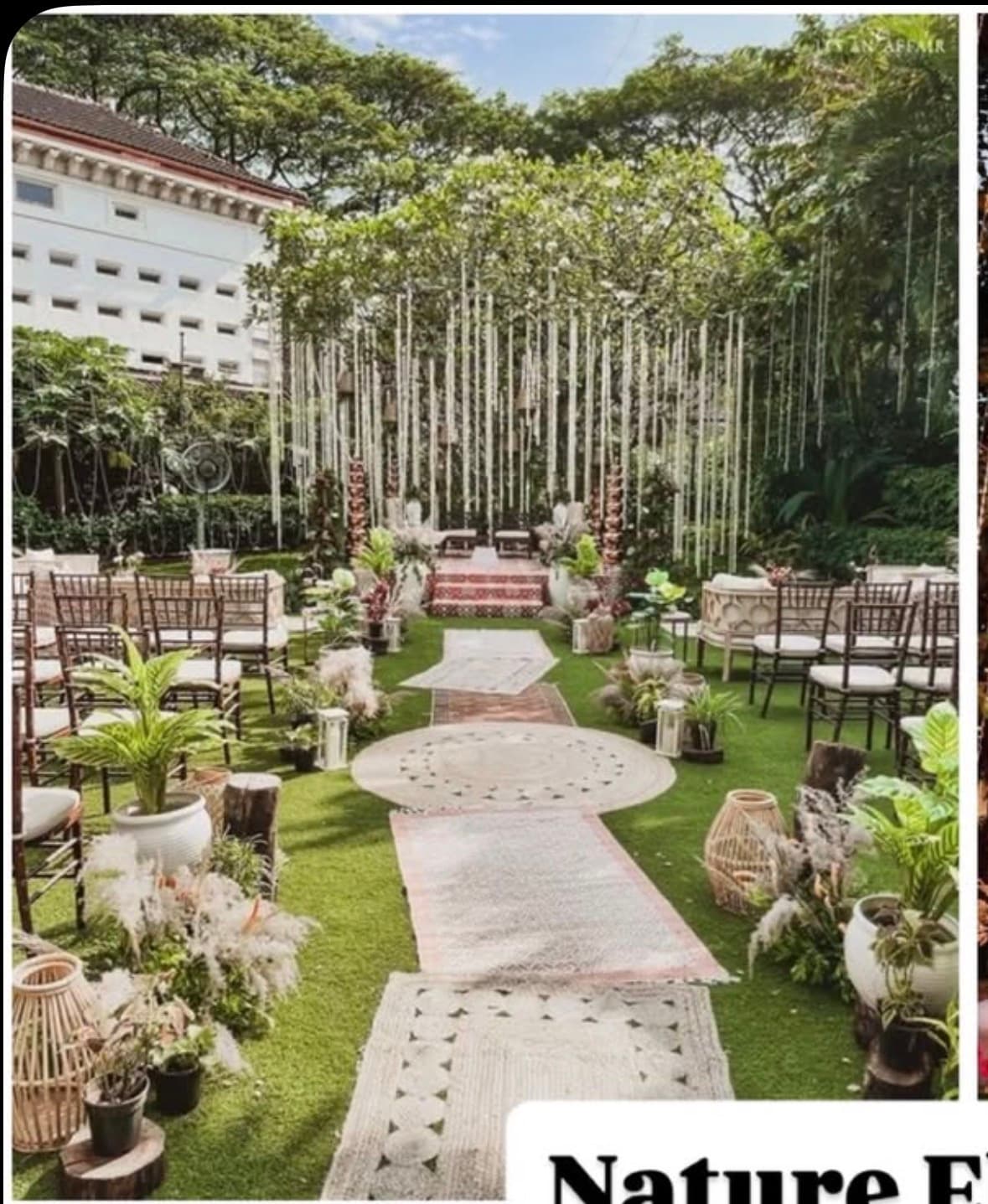 Nature-themed Indian ceremony setup