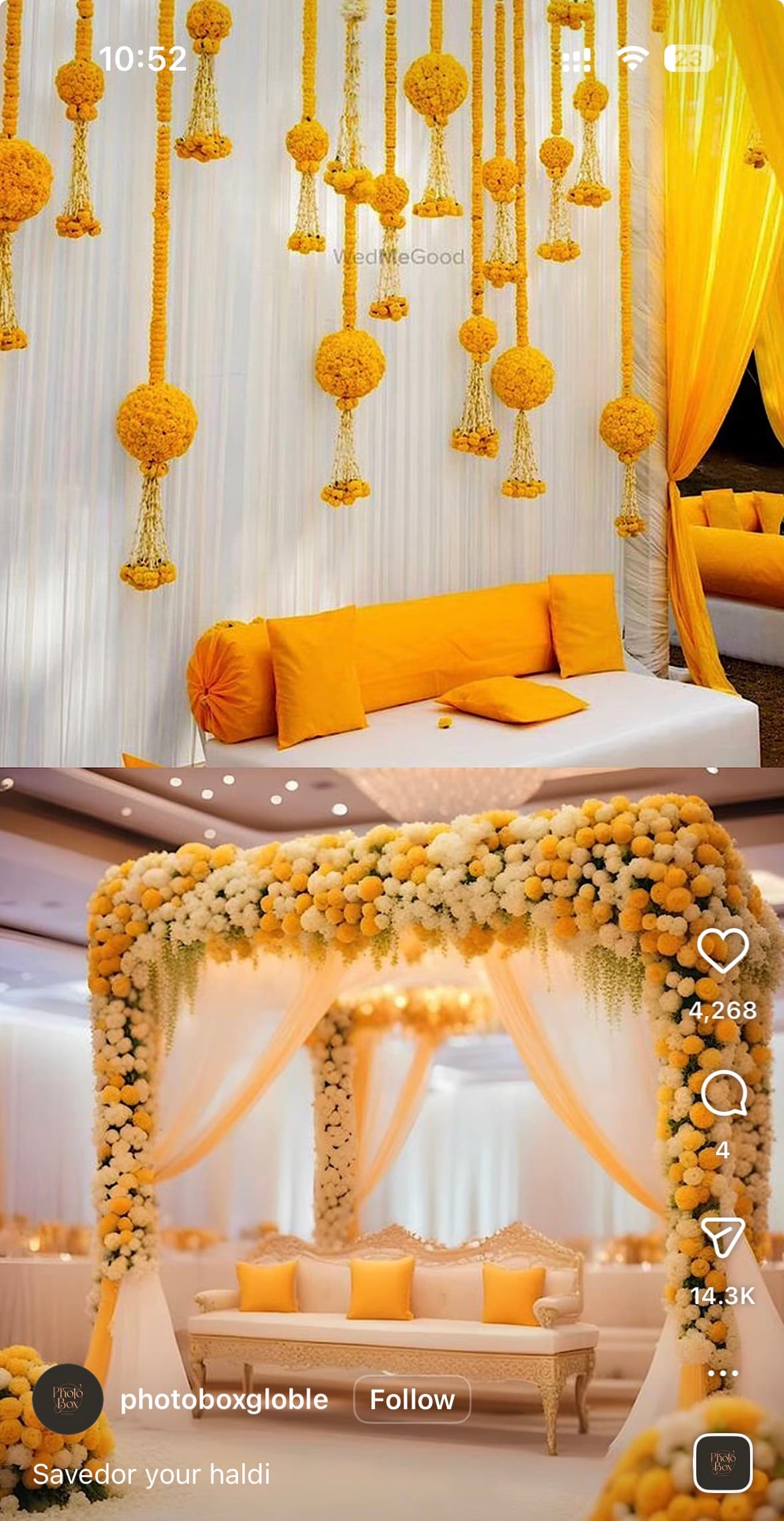 Destination wedding decor