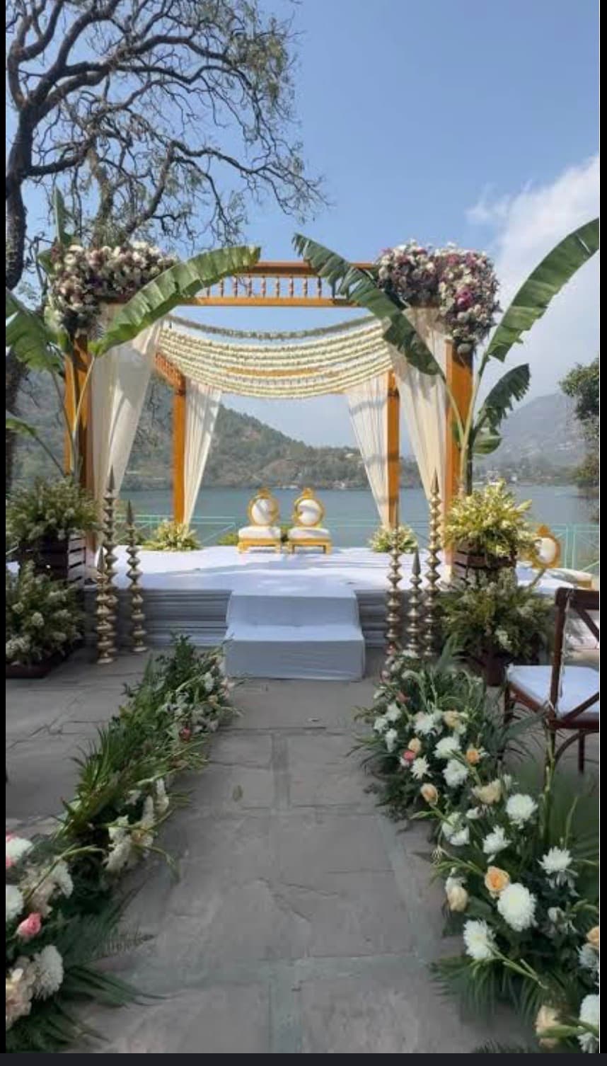 Destination wedding venue setup